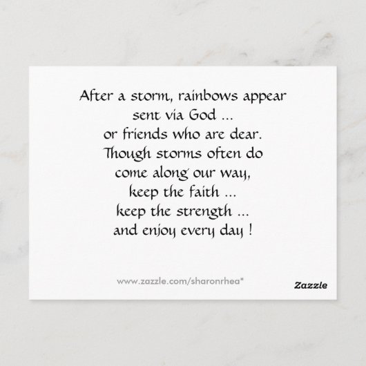 感動的ビーチレインボーハガキby SRF ポストカード (裏面)