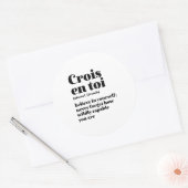 感動的フランスの信じYourself Crois En Toi ラウンドシール (封筒)