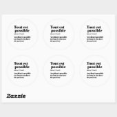 感動的フランスの引用文出力の設定 ラウンドシール (シート)