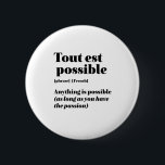 感動的フランスの引用文出力の設定 缶バッジ<br><div class="desc">可能な限りアウト。何でもできる。美し感動的くやる気を起こさせるロマンチックな言語を愛する人のための引用文のデザインとフランスの。辞書カッコいい定義スタイル商品のウィットな皮肉と軽いユーモアを混合。この洞察力のある言葉とおもしろい人生のことわざとカッコいいはインスパイア、シックで他の人々は行けないと誰が言う。お土産素晴らし、クリスマスプレゼント、そしてエッフェルタワーで愛するパリと秋への旅行を夢見る人のための誕生日プレゼント。</div>
