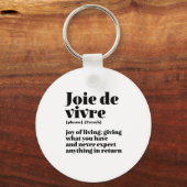 感動的フランスのWord Joy of Life Joie Vivre キーホルダー (正面)