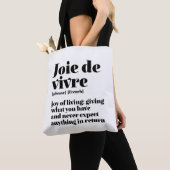 感動的フランスのWord Joy of Life Joie Vivre トートバッグ (クローズアップ)