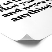 感動的フランスのWord Joy of Life Joie Vivre ポスター (角)