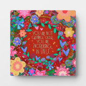 感動的フローラかわいい誕生日引用文 フォトプラーク (正面)