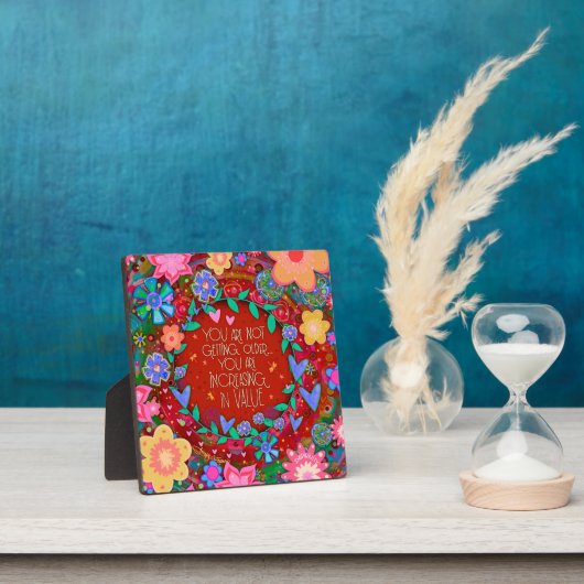 感動的フローラかわいい誕生日引用文 フォトプラーク (インサイチュ)