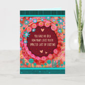 感動的フローラかわいらしありがとう カード (正面)