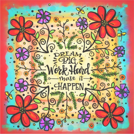 感動的フローラの実やる気を起こさせる現 シール (正面)