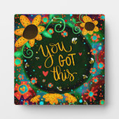 感動的フローラデイジー得この引用文 フォトプラーク (正面)