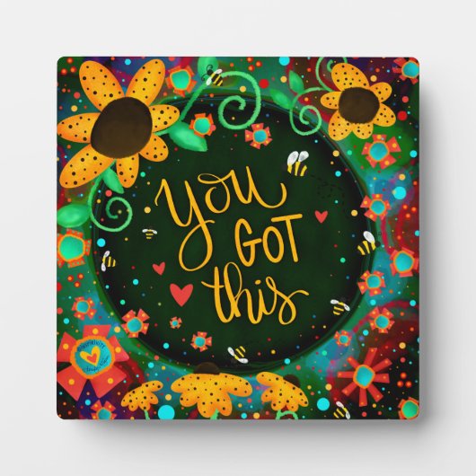 感動的フローラデイジー得この引用文 フォトプラーク (正面)