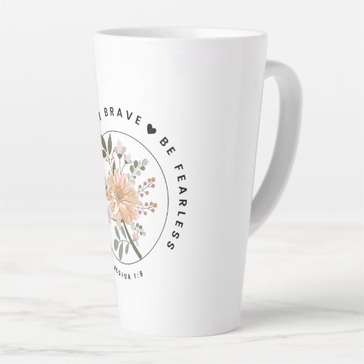 感動的フローラデザイン カフェラテマグ (右アングル)