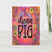 感動的フローラドリームビッグかわいらしバタフライ カード (正面)