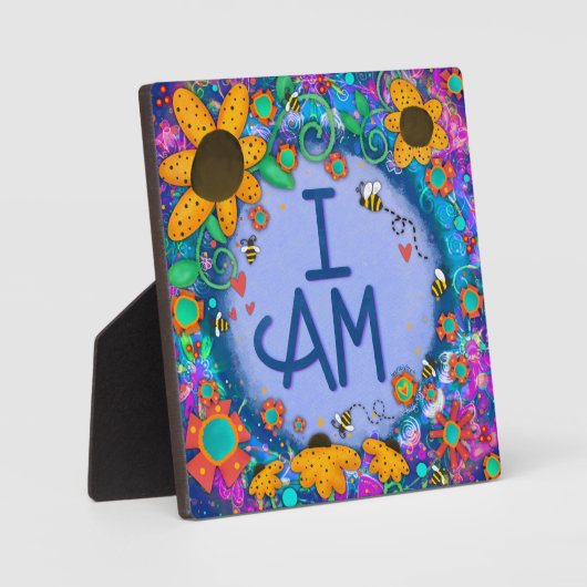 感動的フローラ(昆虫)マルハナバチアイアム引用文 フォトプラーク (正面)