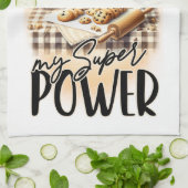 感動的ベーキングは私の超大国 キッチンタオル (折り畳み)