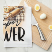 感動的ベーキングは私の超大国 キッチンタオル (四つ折り)