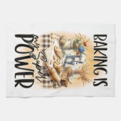 感動的ベーキングは私の超大国 キッチンタオル (横)