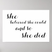 感動的ポスター「彼女信じはできる」 ポスター (正面)