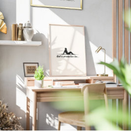 感動的ミニマルリラックスのシルエット引用文 ポスター