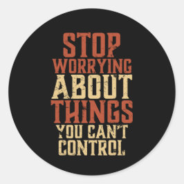 感動的モチベーション生活引用文ストップ悩み ラウンドシール