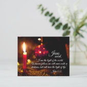 感動的ヨハネ8:12 ポストカード (スタンド正面)