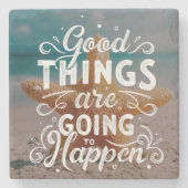 感動的レタリング ストーンコースター (正面)