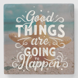 感動的レタリング ストーンコースター