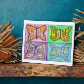 感動的ワードアート絵画バタフライ フォトプラーク (側面)