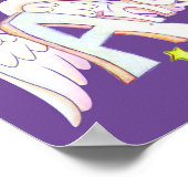 感動的ワードエンジェルズアートポスタープリント ポスター (角)