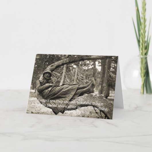 感動的ヴィンテージ写真女性美しい カード (正面)