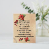 感動的人生は賛美引用文 ポストカード (スタンド正面)