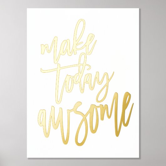 感動的今日を白素晴らしく実在す 箔ポスター (正面)