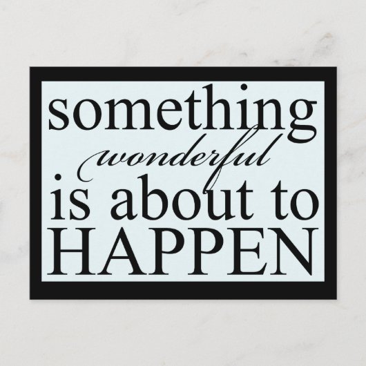 感動的何かすばらしい郵便はがき ポストカード (正面)