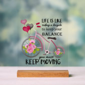 感動的保Word Art Bike アクリルサイン (ニュートラル)