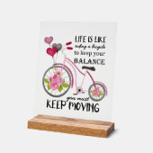 感動的保Word Art Bike アクリルサイン (傾斜)