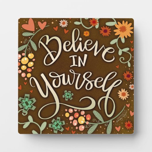 感動的信じフローラ引用文 フォトプラーク (正面)