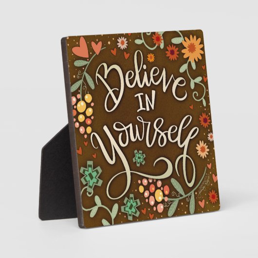 感動的信じフローラ引用文 フォトプラーク (正面)