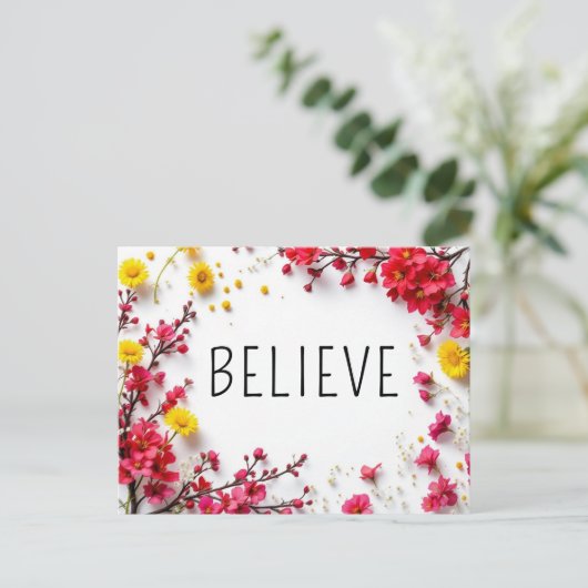 感動的信じ引用文 ポストカード (スタンド正面)