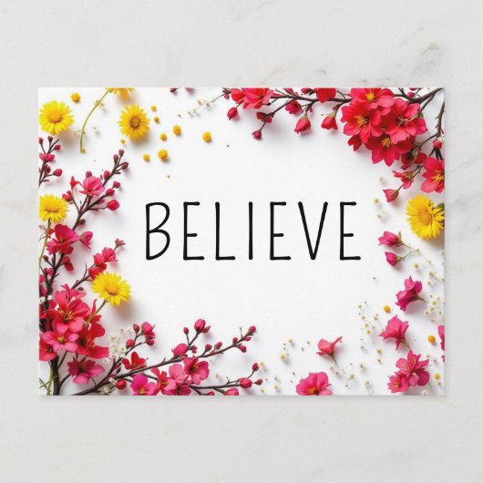 感動的信じ引用文 ポストカード (正面)