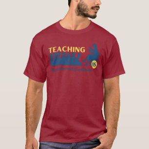 感動的先生パッチ引用文学校先生 Tシャツ