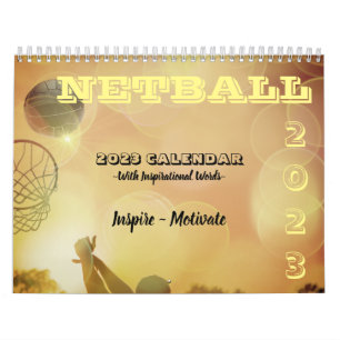 感動的写真と引用文Netball 2023 カレンダー