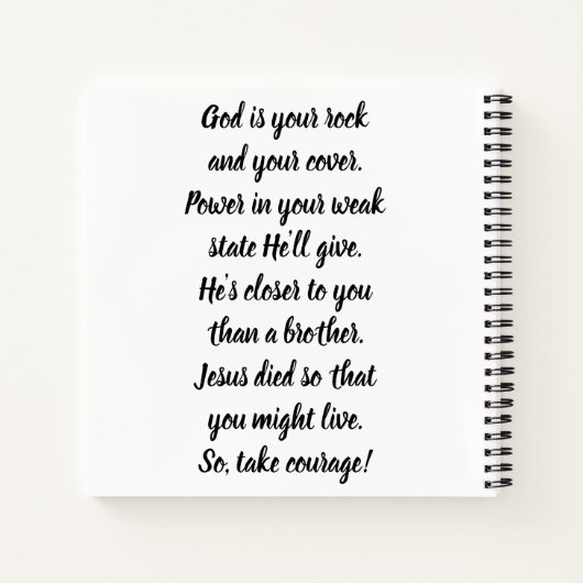 感動的写真祈りの言葉雑誌 ノートブック (裏面)