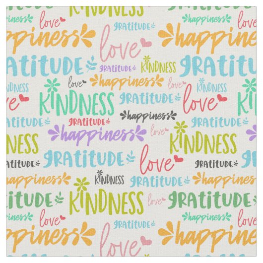 感動的前向きWordのパターン ファブリック (クローズアップ)