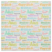 感動的前向きWordのパターン ファブリック (見本)