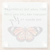 感動的勇気付けられる/引用文 ガラスコースター (裏面)