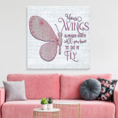 感動的勇気付けられる/引用文 キャンバスプリント (インサイチュ (リビング))