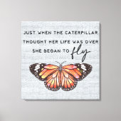 感動的勇気付けられる/引用文 キャンバスプリント (正面)