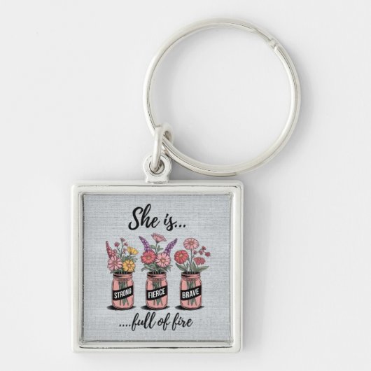 感動的勇気付けられる/引用文 キーホルダー (正面)