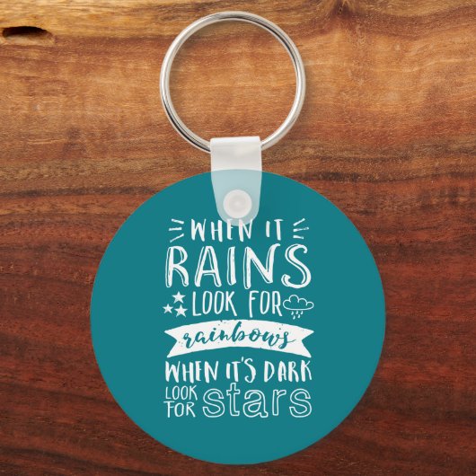 感動的動機引用文考え前向き キーホルダー (正面)