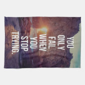 感動的単語 – 試行中に失敗ストップする キッチンタオル (横)