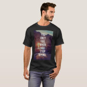 感動的単語 – 試行中に失敗ストップする Tシャツ (正面フル)