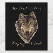 感動的又はやる気を起こさせる引用文オオカミ動物 ワインラベル (シングルラベル)